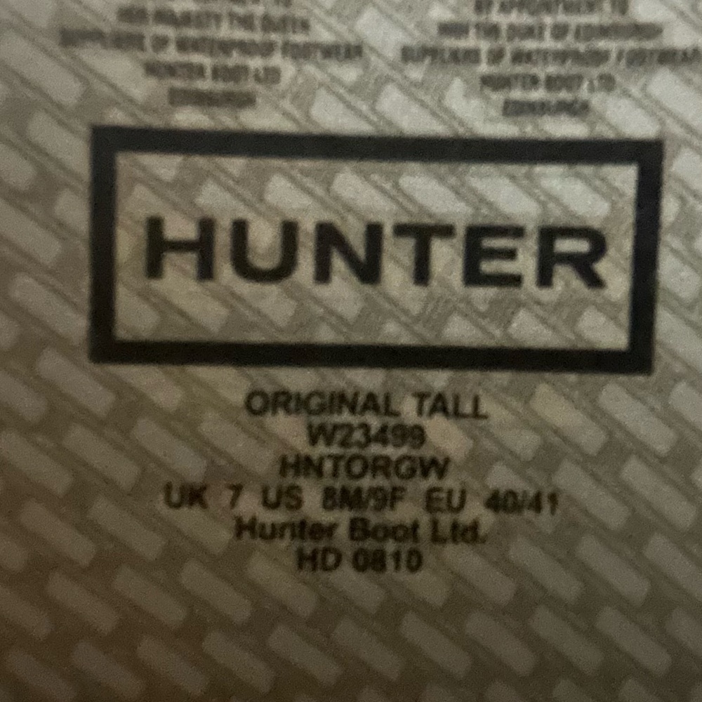 Hunter Original Tall Rain Boots-Sz. 8 - Picture 7 of 7